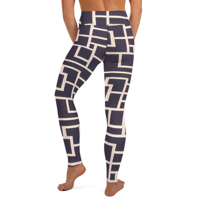 Yoga Leggings - Gilded Gridlock