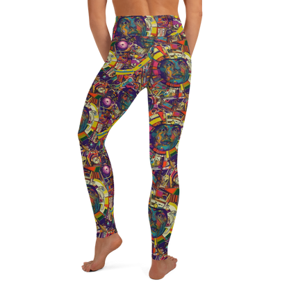 Yoga Leggings - Cosmic Collage