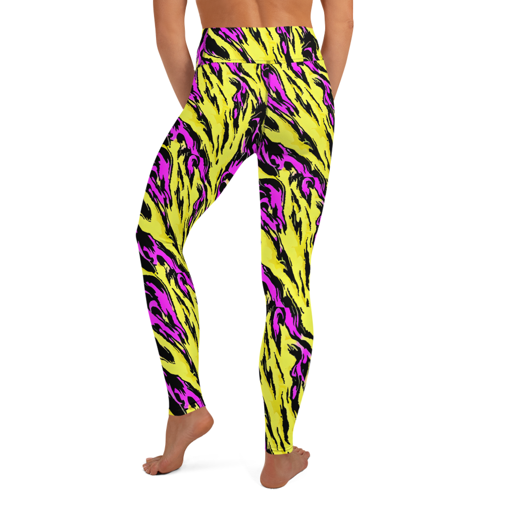 Yoga Leggings - Neon Savanna