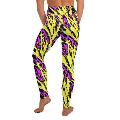 Yoga Leggings - Neon Savanna