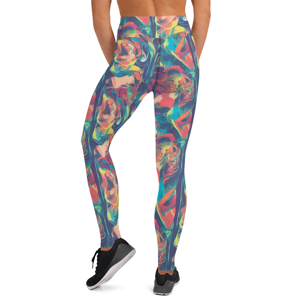 Yoga Leggings - Neon Aurora