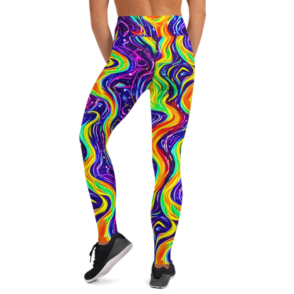 Yoga Leggings - Galactic Flames