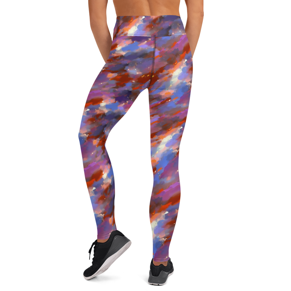 Yoga Leggings - Celestial Brushstroke