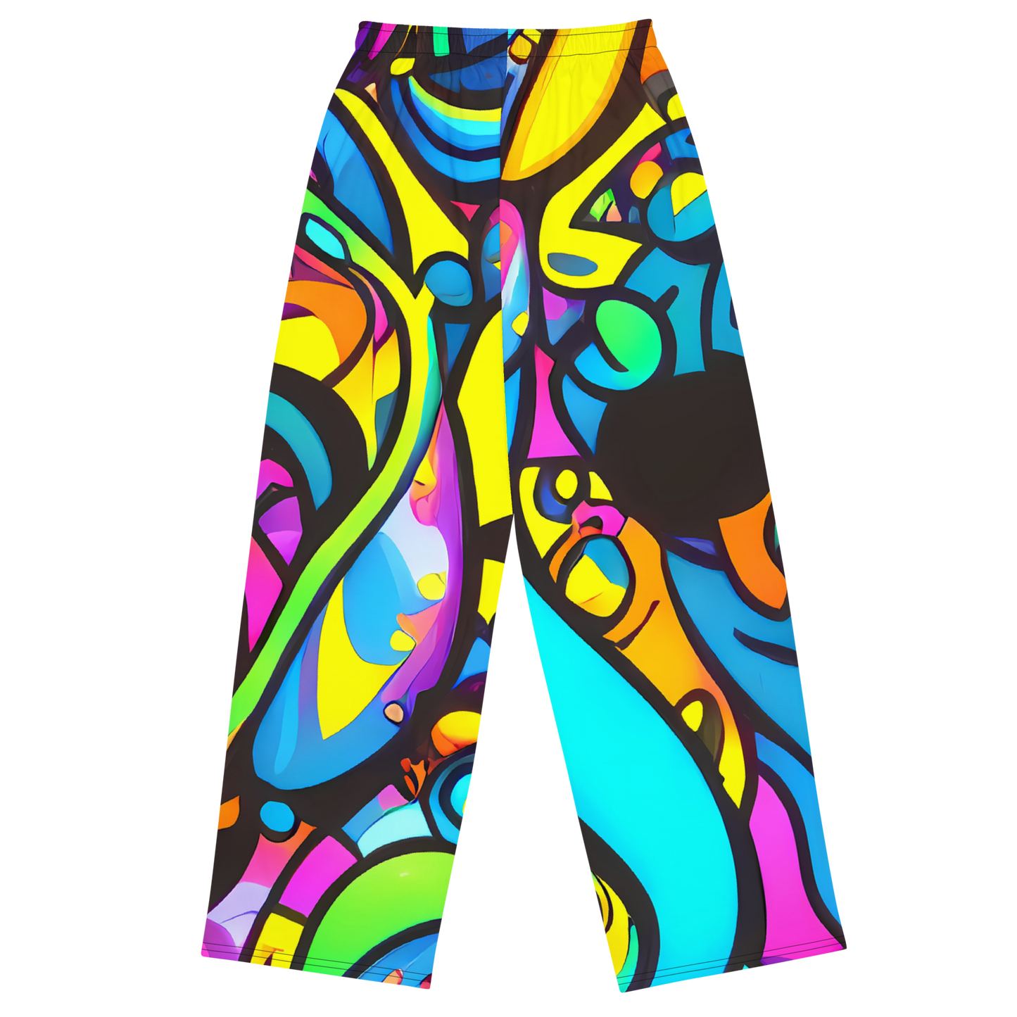 Wide-Leg Pants - Kaleidoscopic Flow