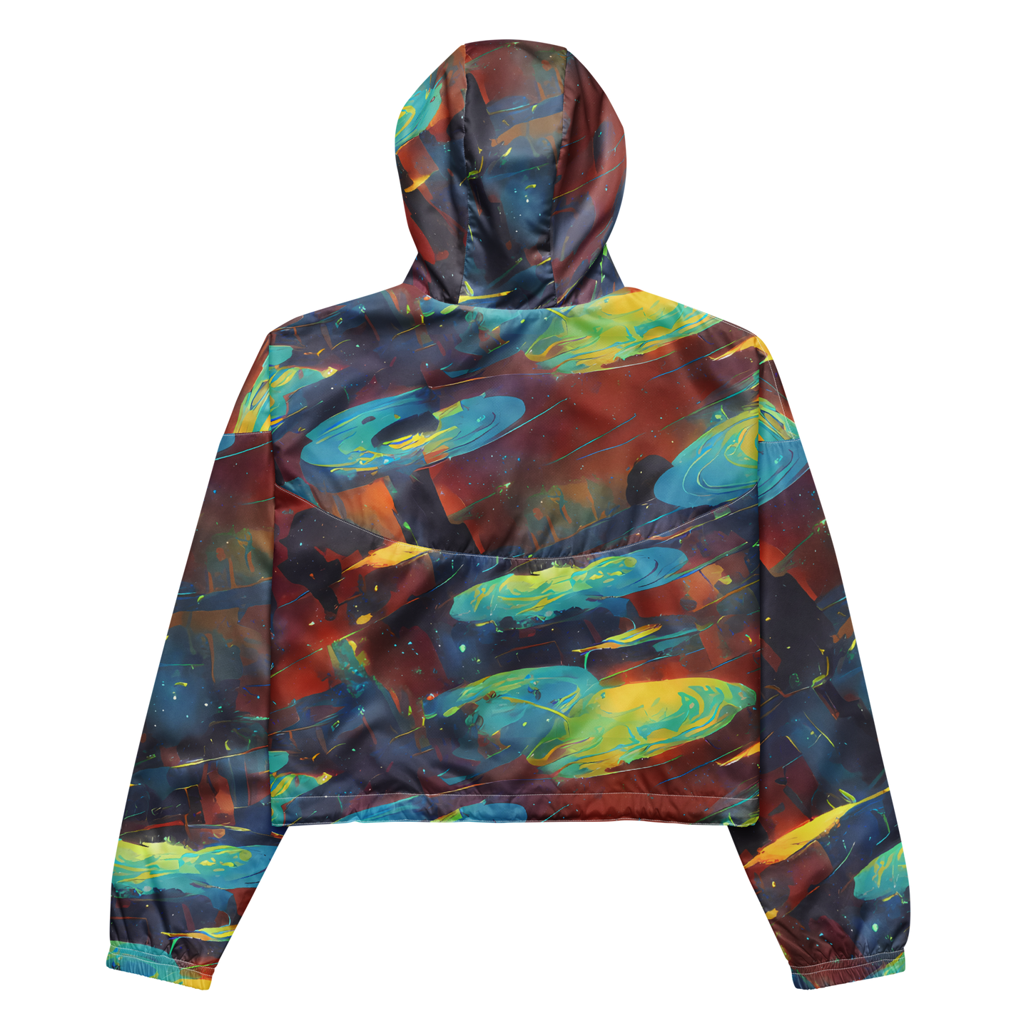 Women's Cropped Windbreaker - Journey Through Infinity