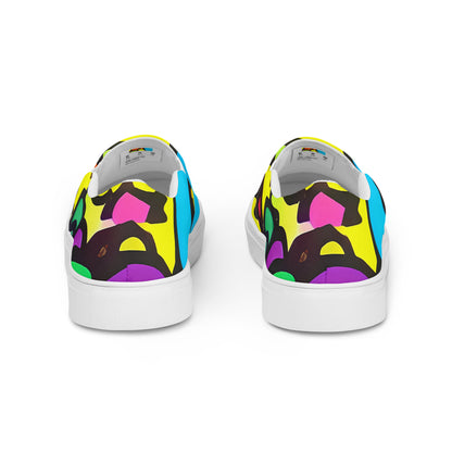 Men's Slip-On Canvas Shoes - Kaleidoscope Garden