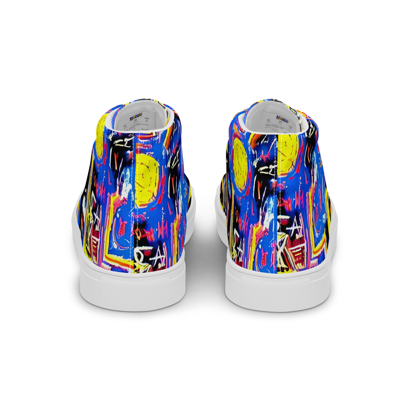 Women's High Top Canvas Shoes - Radiant Mayhem