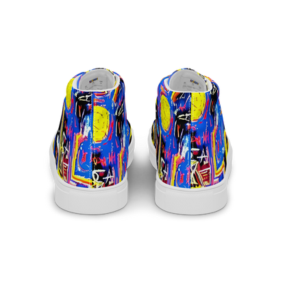 Women's High Top Canvas Shoes - Radiant Mayhem