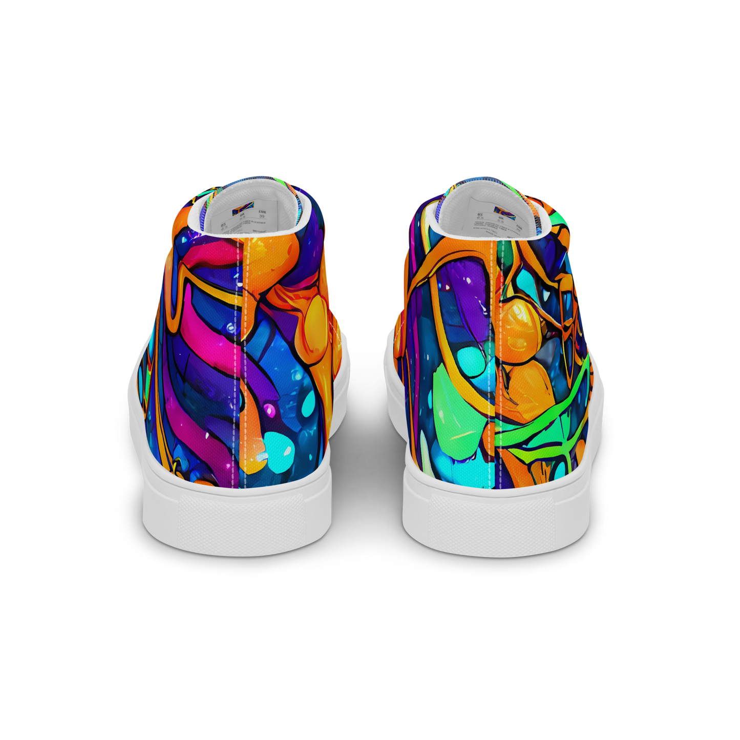 Men's High Top Canvas Shoes - Iridescent Nebula