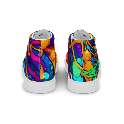 Men's High Top Canvas Shoes - Iridescent Nebula