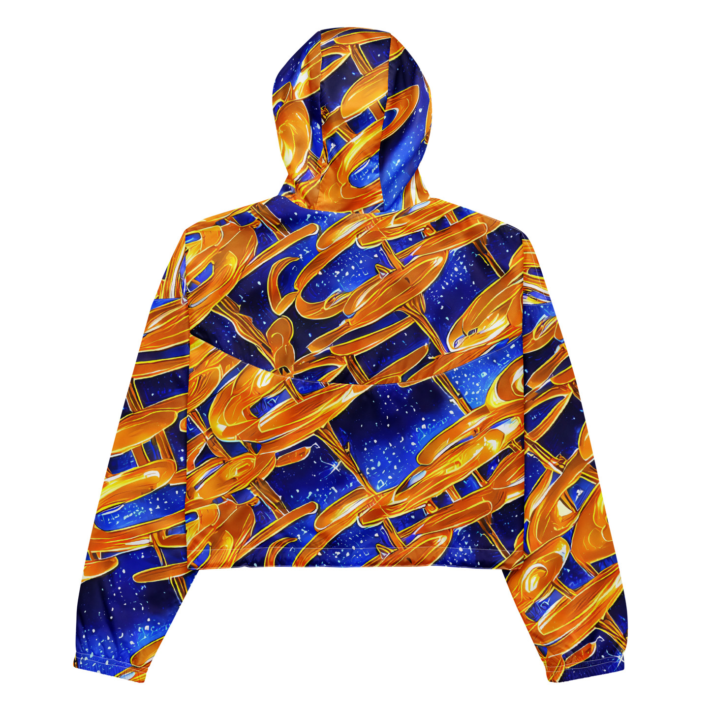 Women's Cropped Windbreaker - Simonet Swirls