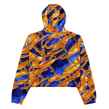 Women's Cropped Windbreaker - Simonet Swirls