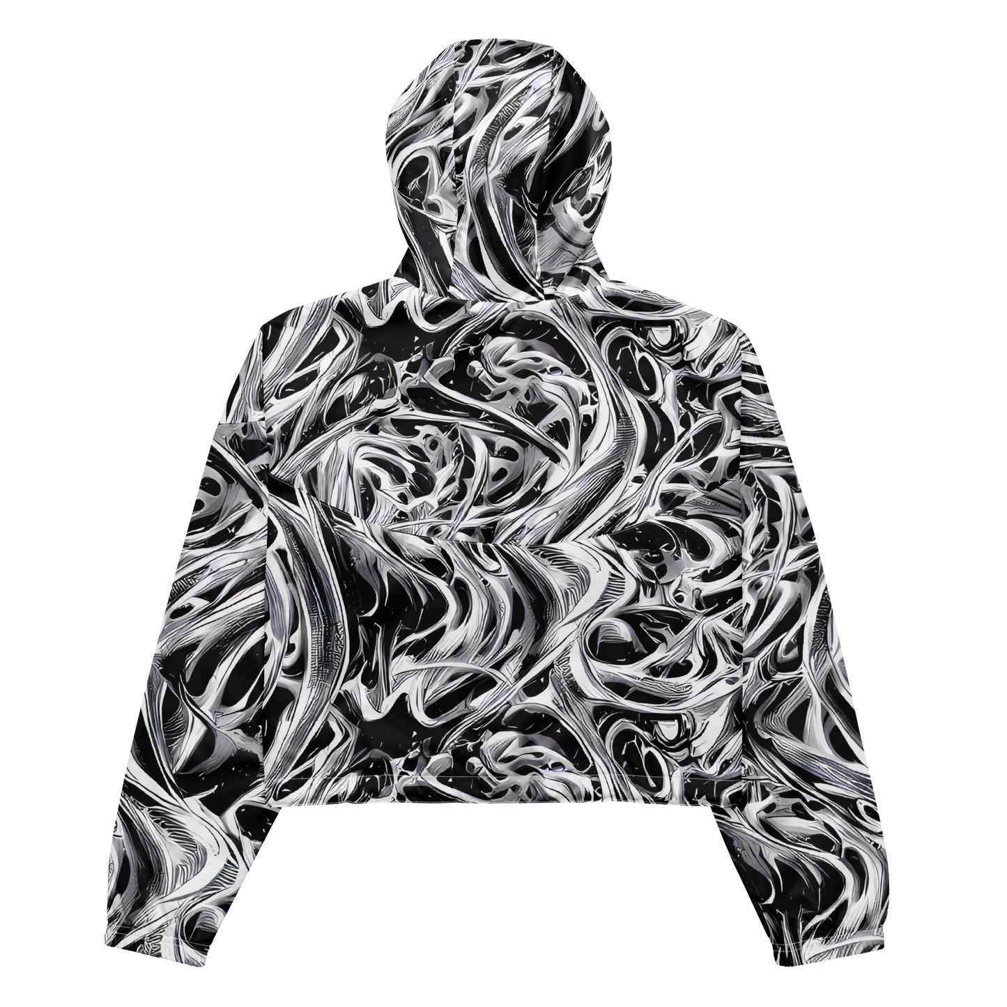 Women's Cropped Windbreaker - Silver Shadows