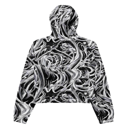 Women's Cropped Windbreaker - Silver Shadows