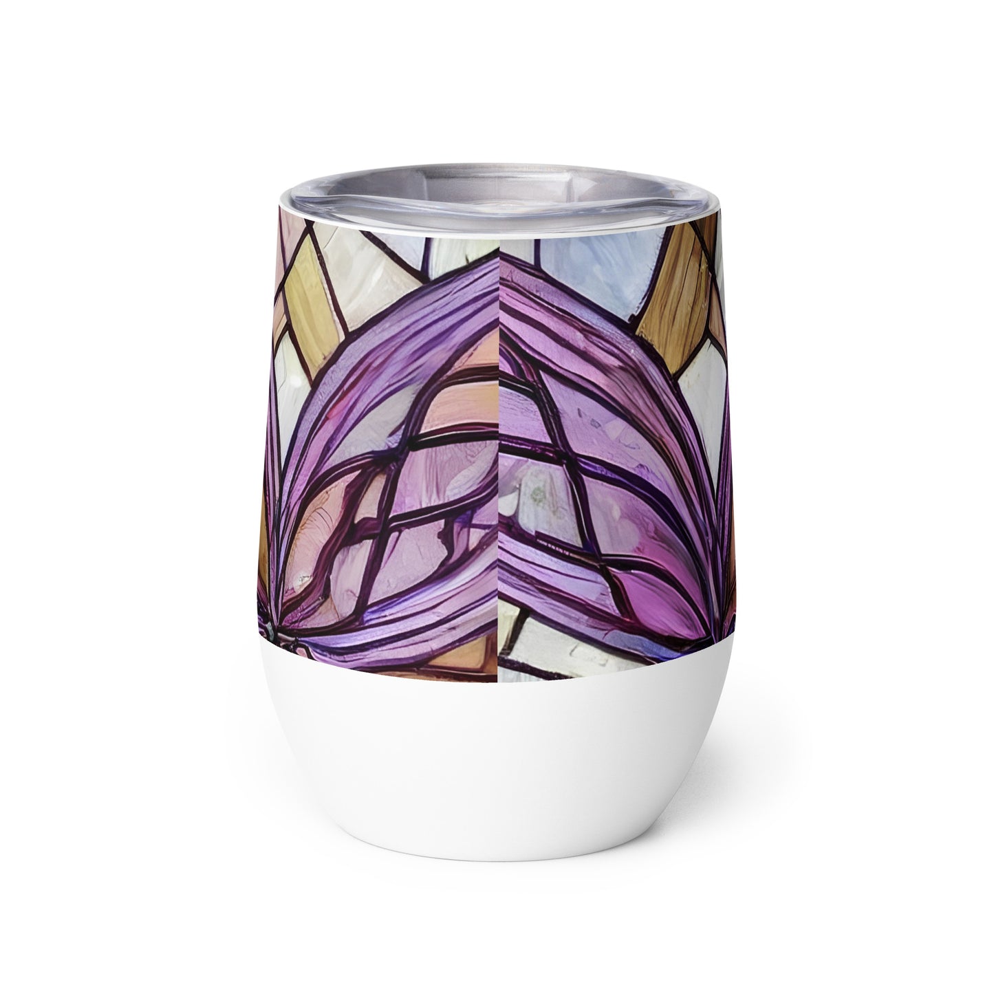 Wine Tumbler - Stained Glass Whirl