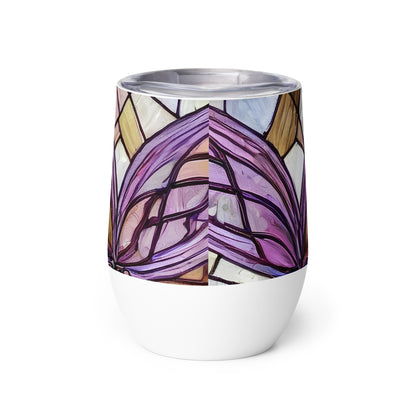 Wine Tumbler - Stained Glass Whirl