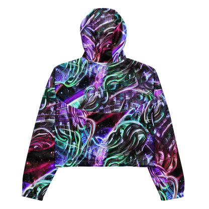 Women's Cropped Windbreaker - Nebula Fusions