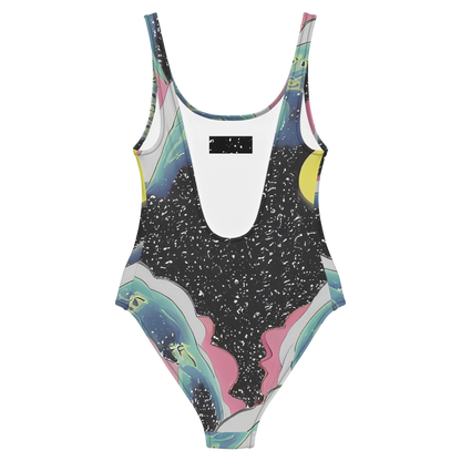 One-Piece Swimsuit - Lunar Waves