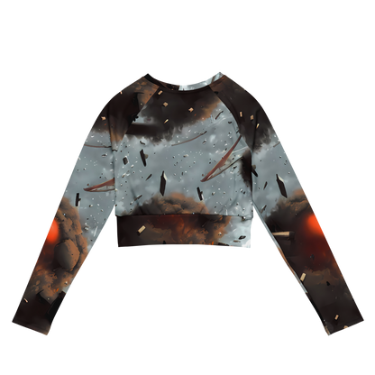 Long Sleeve Crop Top - Celestial Collision