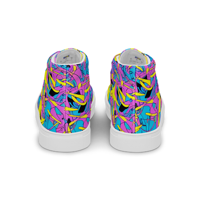 Men's High Top Canvas Shoes - Neon Jive