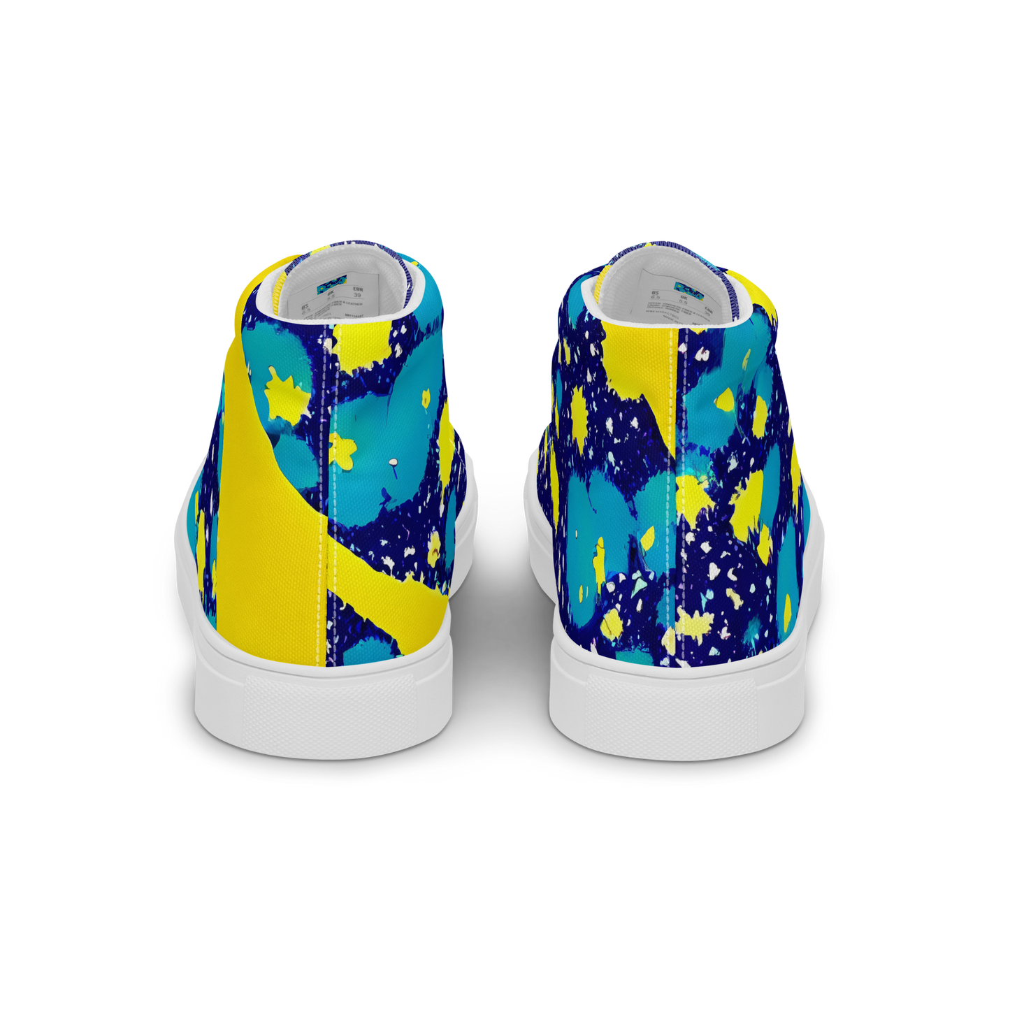 Men's High Top Canvas Shoes - Starburst Splash