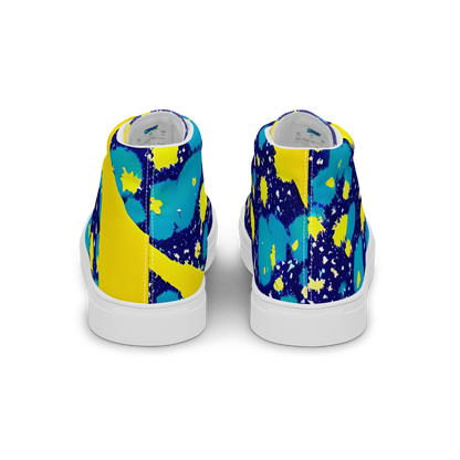 Men's High Top Canvas Shoes - Starburst Splash