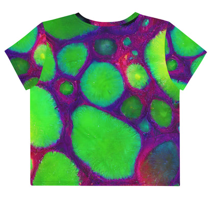 Women's Crop Tee - Acid Raindrops