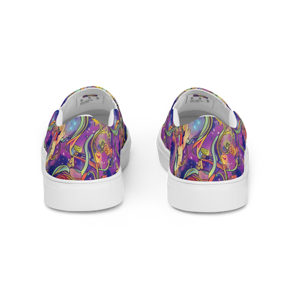 Men's Slip-On Canvas Shoes - Spiral of Stardust