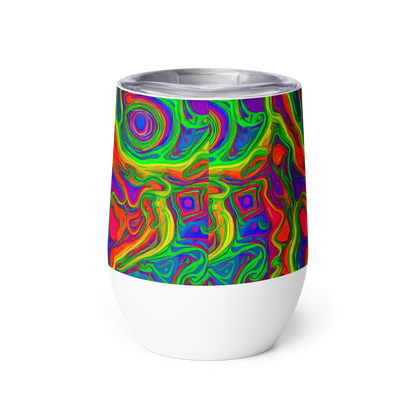 Wine Tumbler - Psychedelic Waves