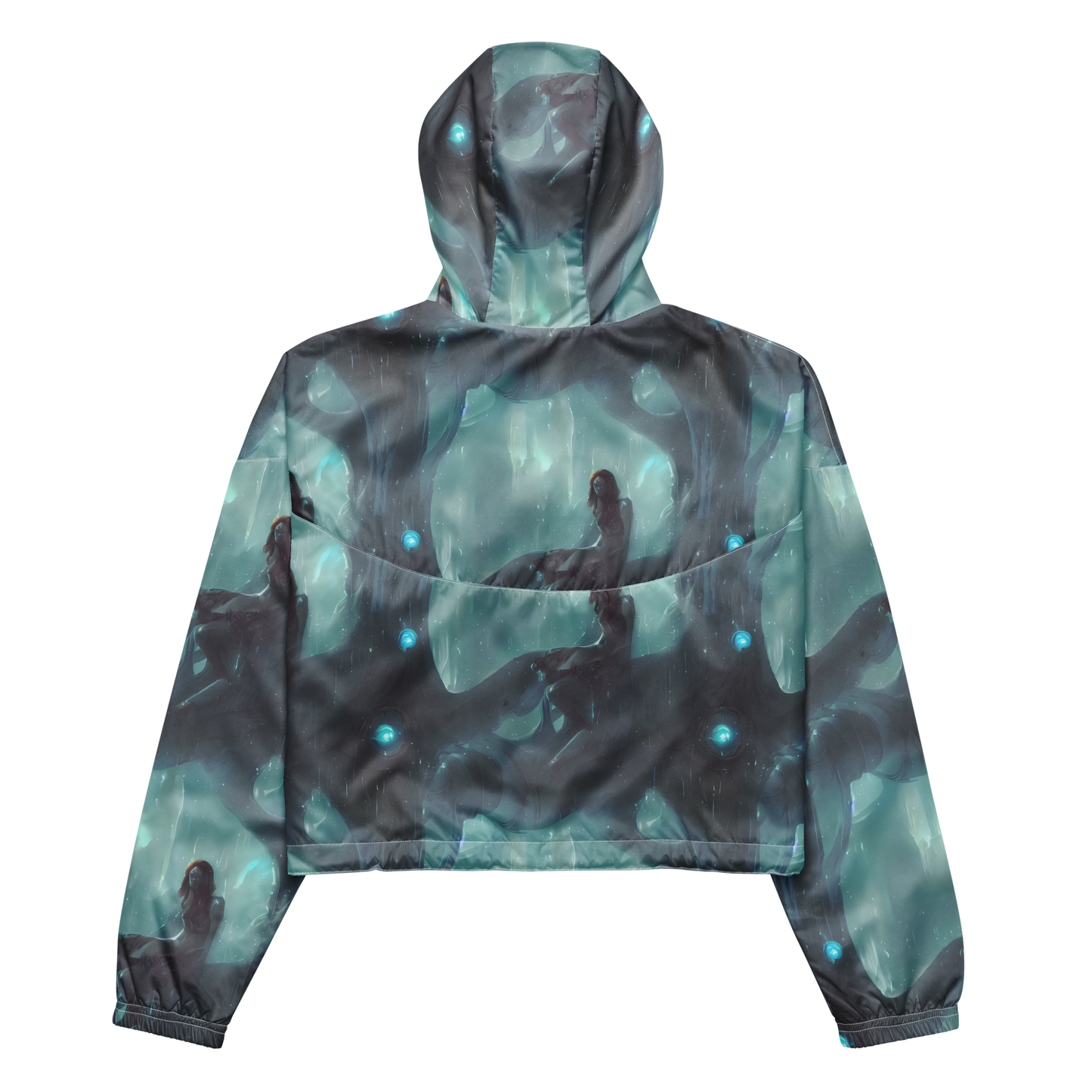 Women's Cropped Windbreaker - Liquid Serenity