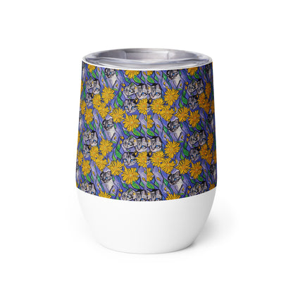 Wine Tumbler - Feline Flora