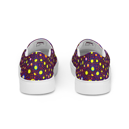 Men's Slip-On Canvas Shoes - Cosmic Dotscape