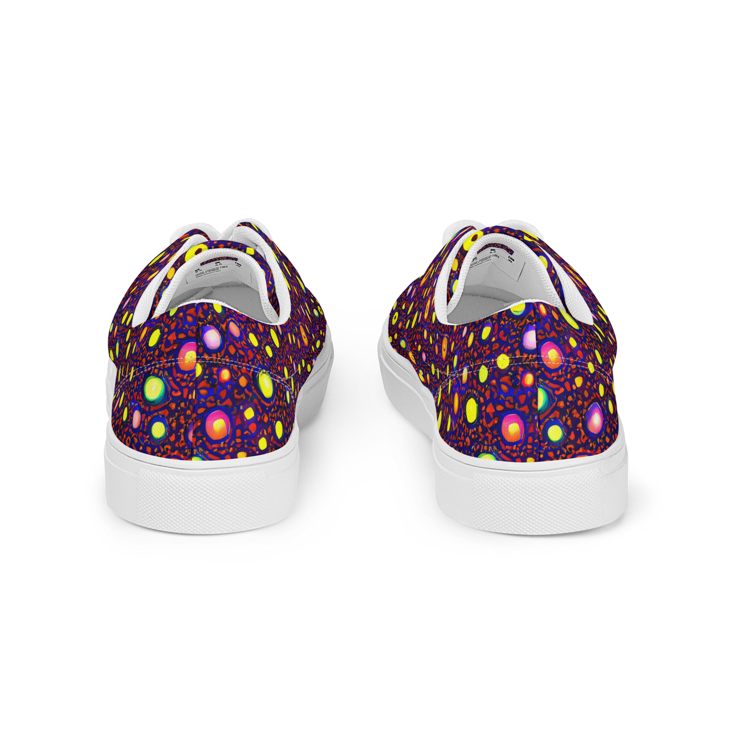 Women's Lace-Up Canvas Shoes - Cosmic Dotscape