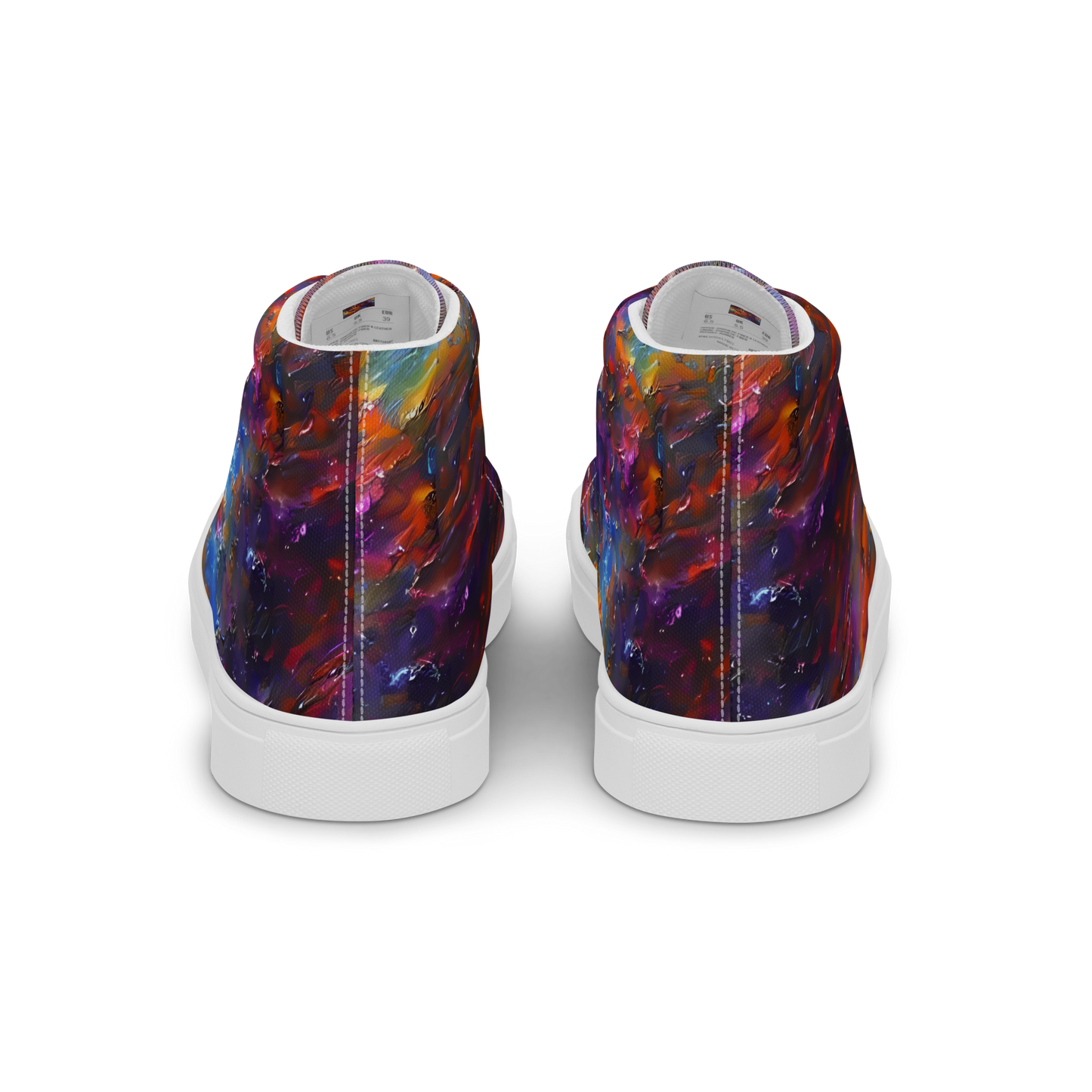 Women's High Top Canvas Shoes - Auroral Ripples