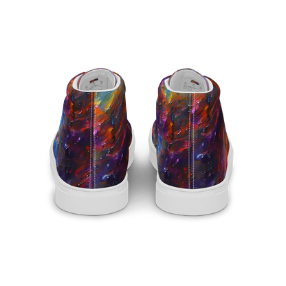 Women's High Top Canvas Shoes - Auroral Ripples