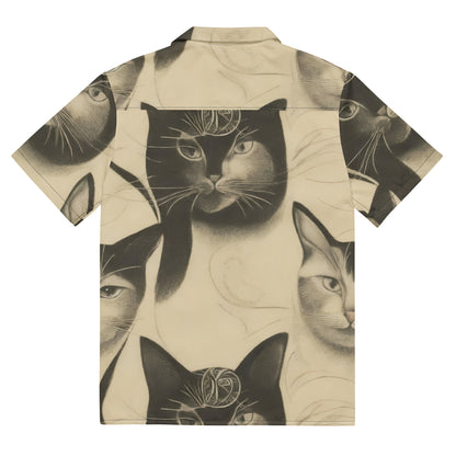 Button Shirt - Feline Symphony