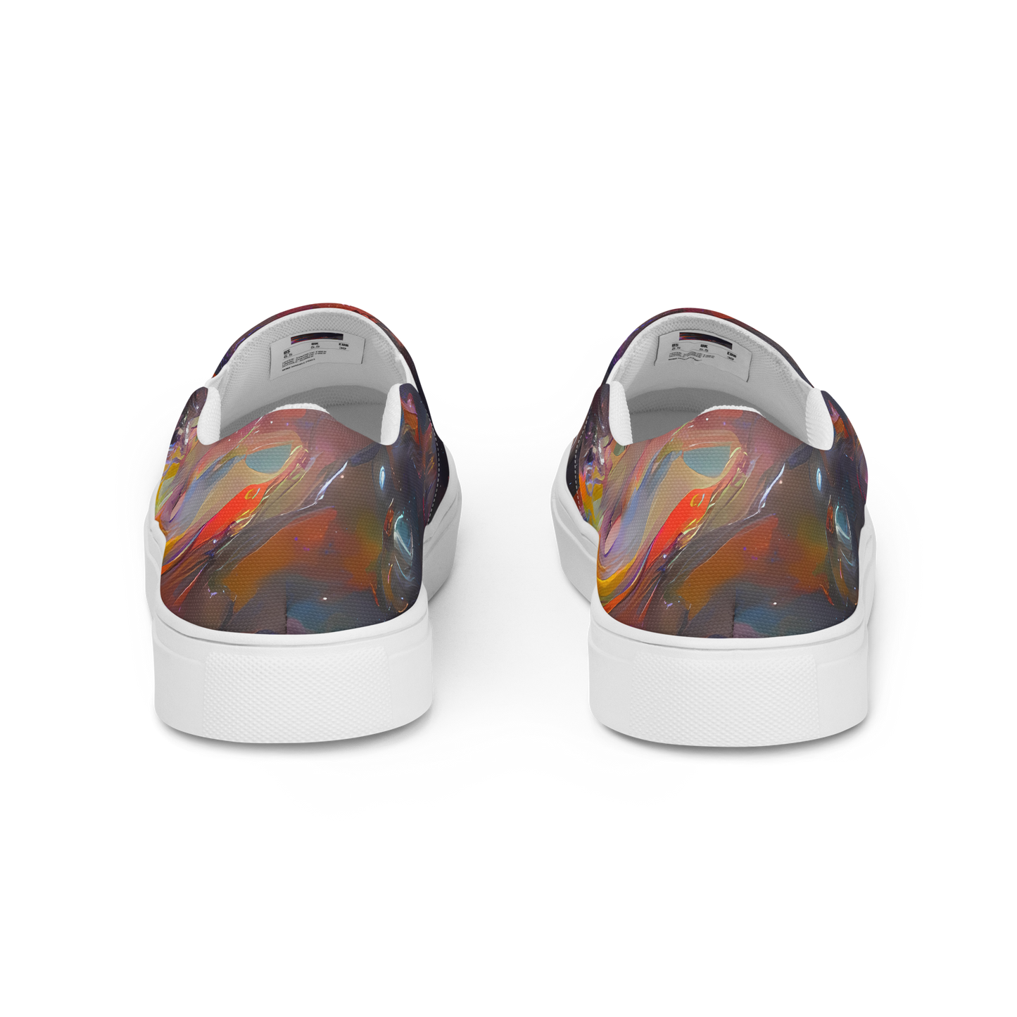 Women's Slip-On Canvas Shoes - Chromatic Flux