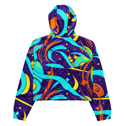 Women's Cropped Windbreaker - Stellar Swirl