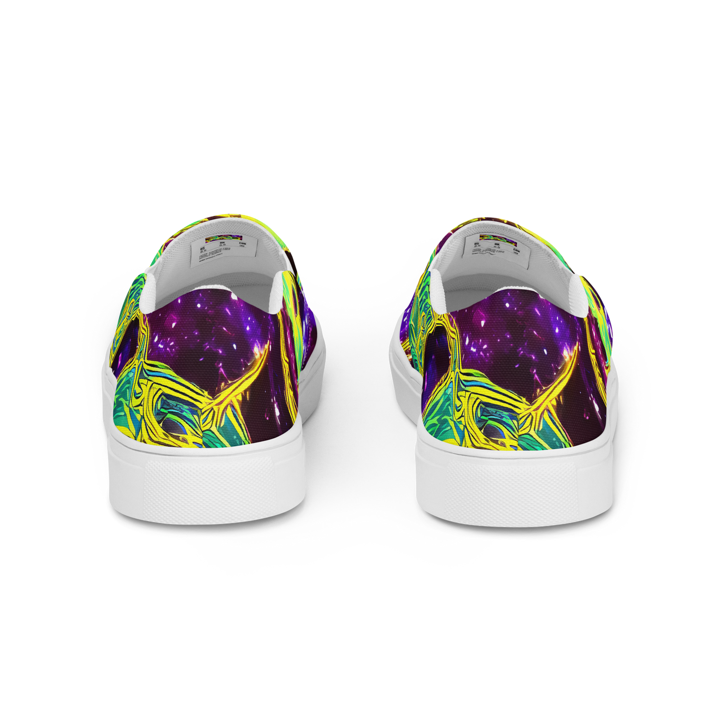 Men's Slip-On Canvas Shoes - Galactic Web