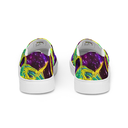 Men's Slip-On Canvas Shoes - Galactic Web