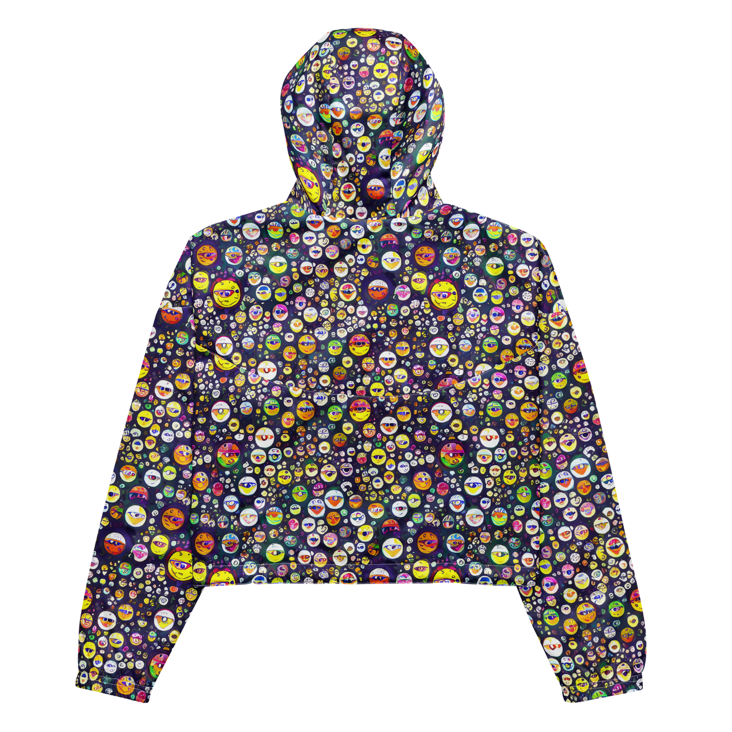 Women's Cropped Windbreaker - Whimsical Eyescape