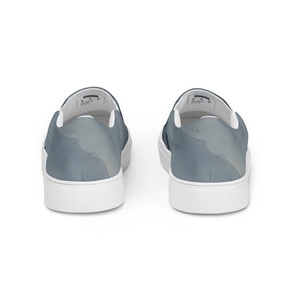 Men's Slip-On Canvas Shoes - Misty Mountain Harmony