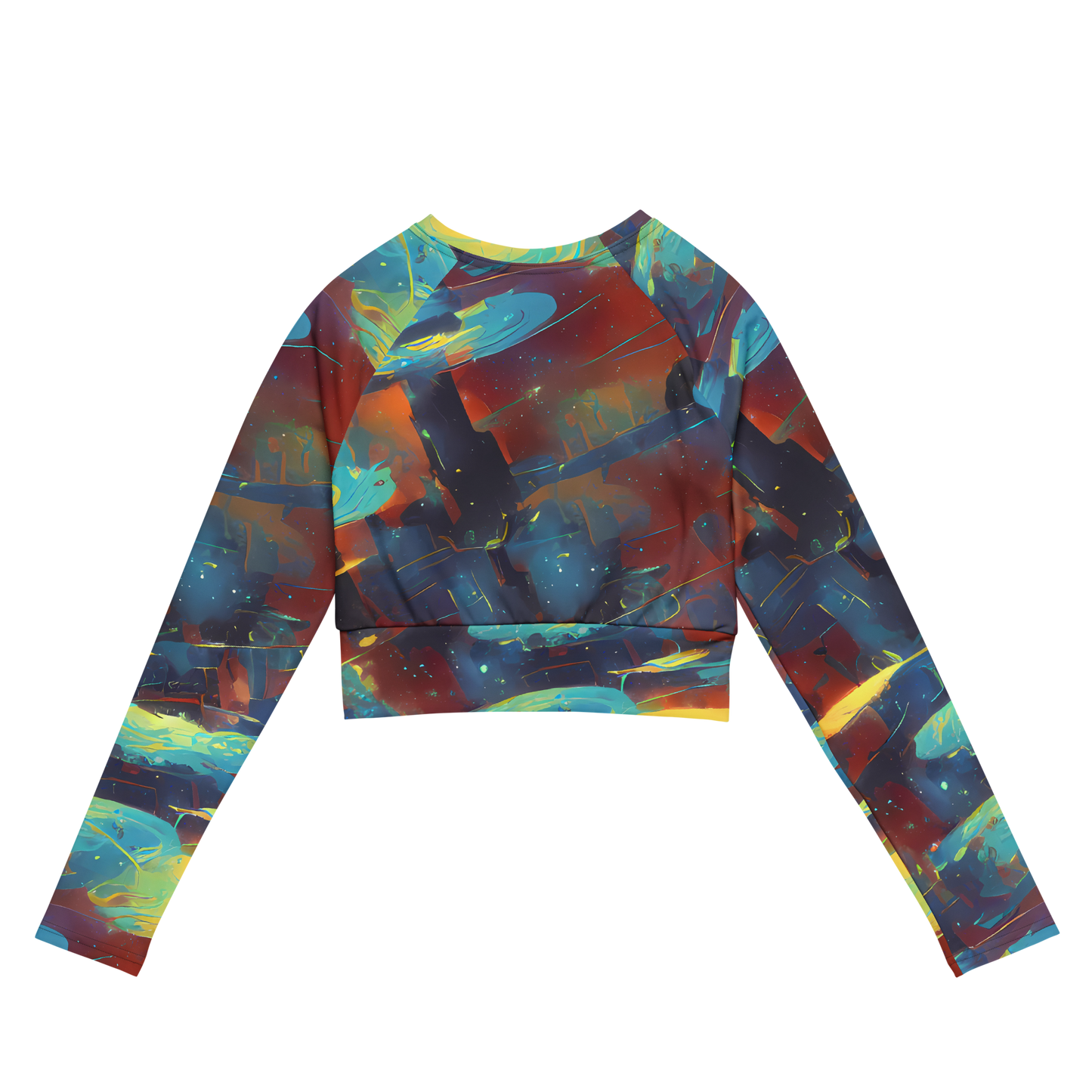 Long Sleeve Crop Top - Journey Through Infinity