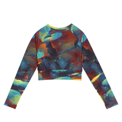 Long Sleeve Crop Top - Journey Through Infinity