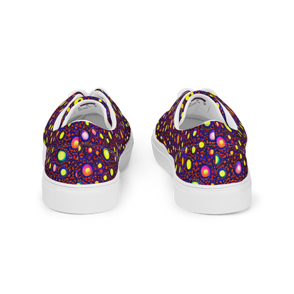 Men's Lace-Up Canvas Shoes - Cosmic Dotscape