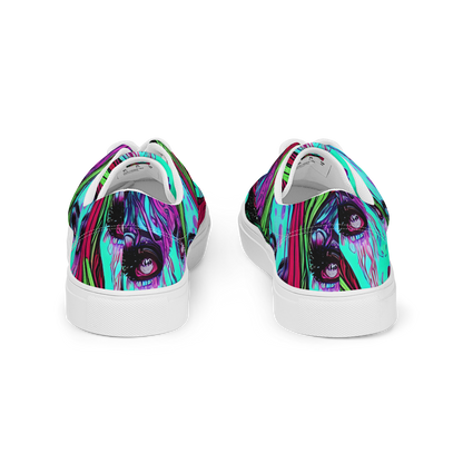 Men's Lace-Up Canvas Shoes - Luminous Nightfall