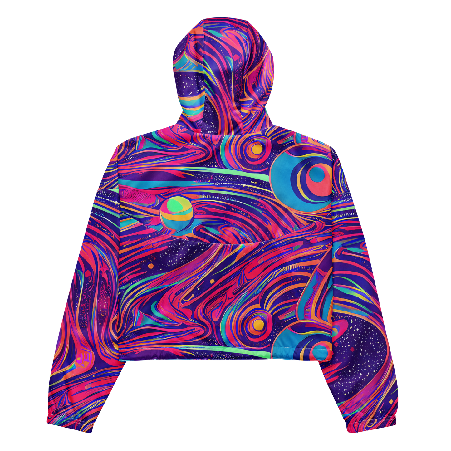 Women's Cropped Windbreaker - Nebula Noodles