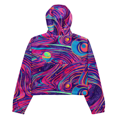 Women's Cropped Windbreaker - Nebula Noodles