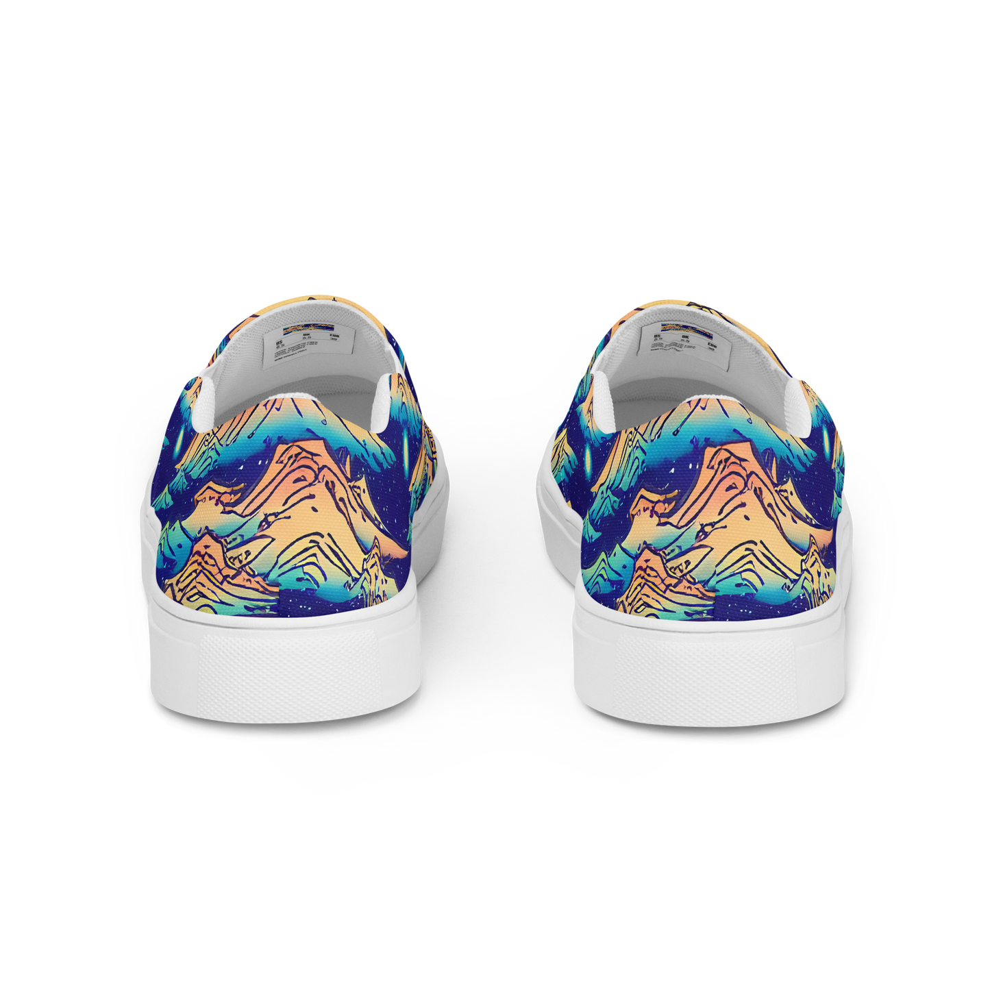 Women's Slip-On Canvas Shoes - Mystical Mountain Mirage