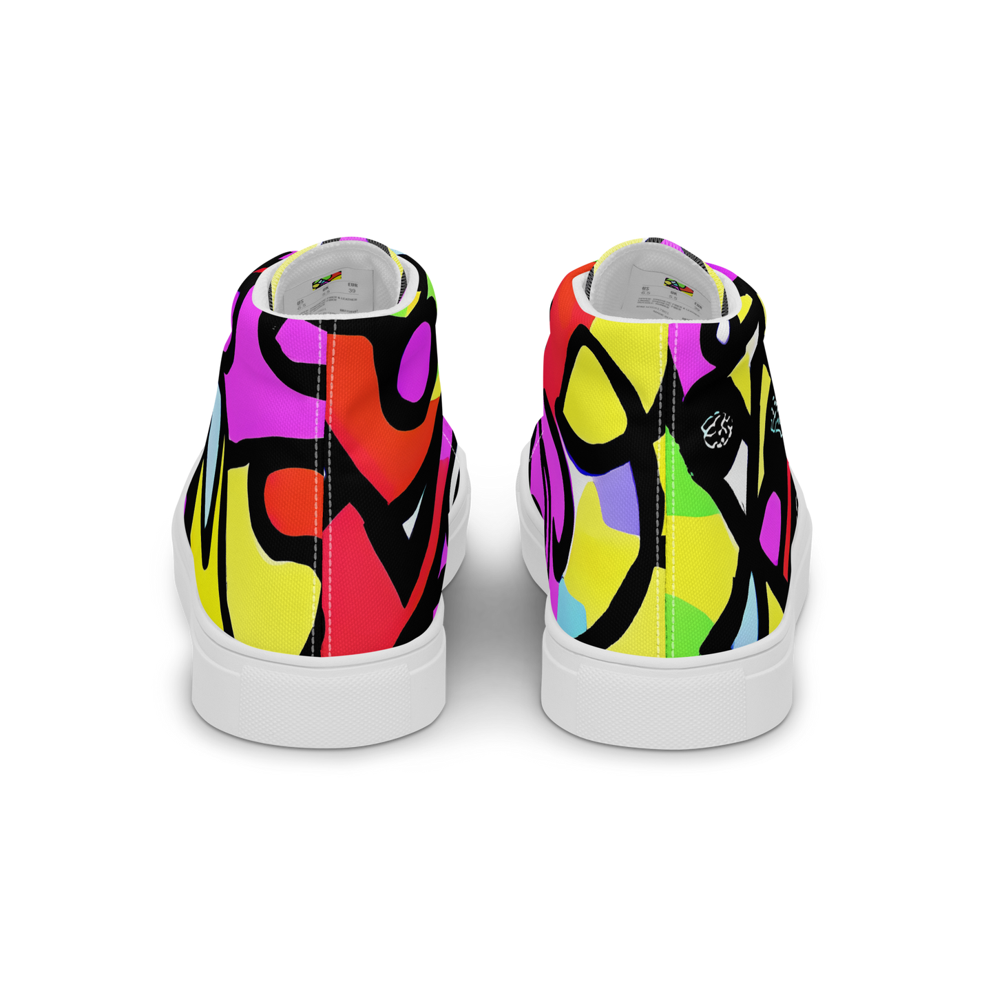 Men's High Top Canvas Shoes - Vivid Serenade